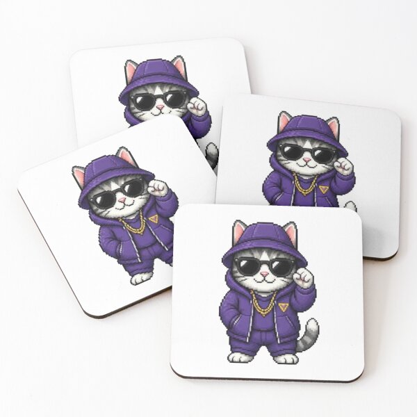 Item preview, Pixel Gangster Cat – Retro Street Cat designed and sold by Icareis-Studios.