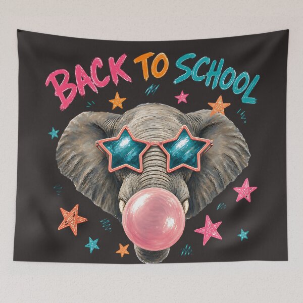Item preview, Back to School Elephant Bubble Gum Star Glasses  designed and sold by MOCH- ART.