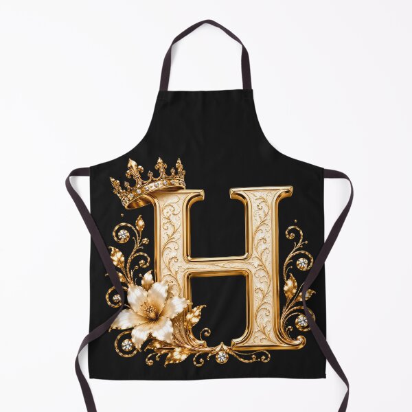 Item preview, Luxury Gold Letter H Monogram with Crown & Lily Flower – Elegant Floral Alphabet Clipart designed and sold by MoodLay.