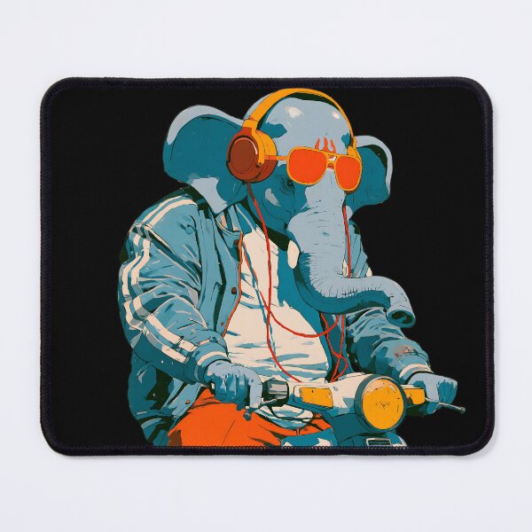 Item preview, Cool Elephant Riding Classic Scooter Orange Lenses Pop Art designed and sold by PANNARUK THAILAND.