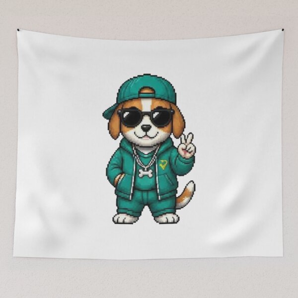 Item preview, Pixel Gangster Dog – Retro Street Pup designed and sold by Icareis-Studios.