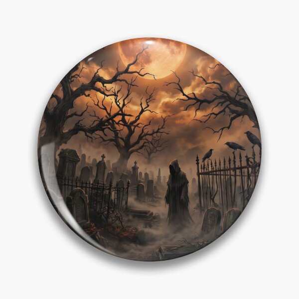 Item preview, Grim Reaper in a Foggy Graveyard designed and sold by AnnArtshock.