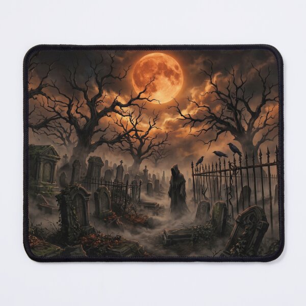 Item preview, Grim Reaper in a Foggy Graveyard designed and sold by AnnArtshock.