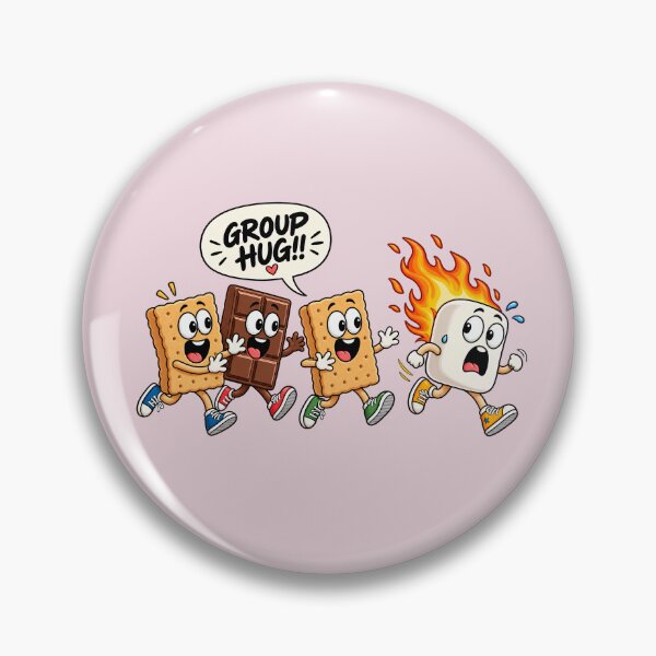 Item preview, Funny Smores Group Hug Camping Shirt Design | Campfire Marshmallow Cartoon Art designed and sold by tarzbol.