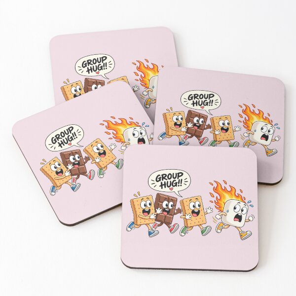 Item preview, Funny Smores Group Hug Camping Shirt Design | Campfire Marshmallow Cartoon Art designed and sold by tarzbol.