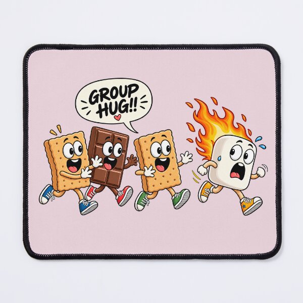 Item preview, Funny Smores Group Hug Camping Shirt Design | Campfire Marshmallow Cartoon Art designed and sold by tarzbol.