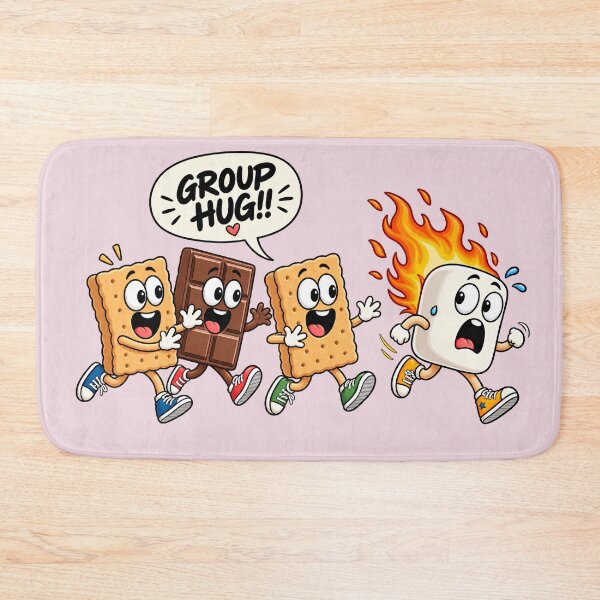 Item preview, Funny Smores Group Hug Camping Shirt Design | Campfire Marshmallow Cartoon Art designed and sold by tarzbol.