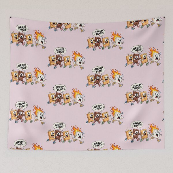Item preview, Funny Smores Group Hug Camping Shirt Design | Campfire Marshmallow Cartoon Art designed and sold by tarzbol.