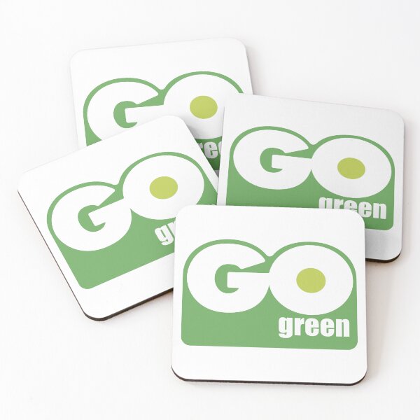 Item preview, Go Green Eco Friendly Bold Green White Logo designed and sold by gengyut.