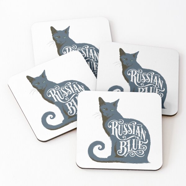 Item preview, Russian Blue Cat Word Art | Typography Cat Silhouette Design designed and sold by AyfuDesigns.