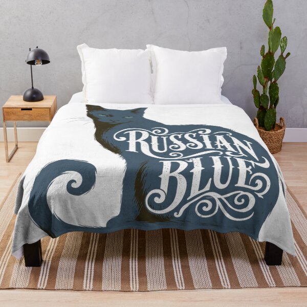 Item preview, Russian Blue Cat Word Art | Typography Cat Silhouette Design designed and sold by AyfuDesigns.