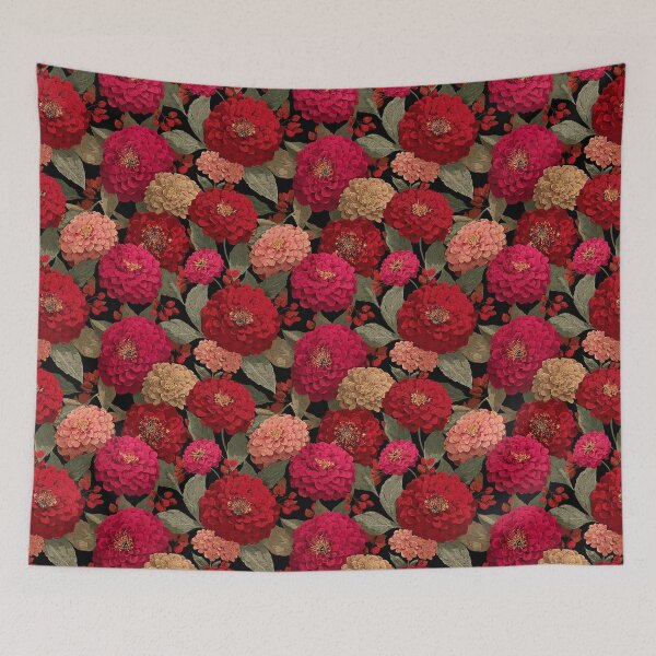 Item preview, Classic Zinnia Texture  - Flower Bouquet Pattern - Anniversary Gifts For Him designed and sold by RoyalStarsPatts.