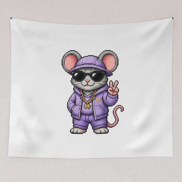 Item preview, Pixel Gangster Mouse – Retro Street Mouse designed and sold by Icareis-Studios.