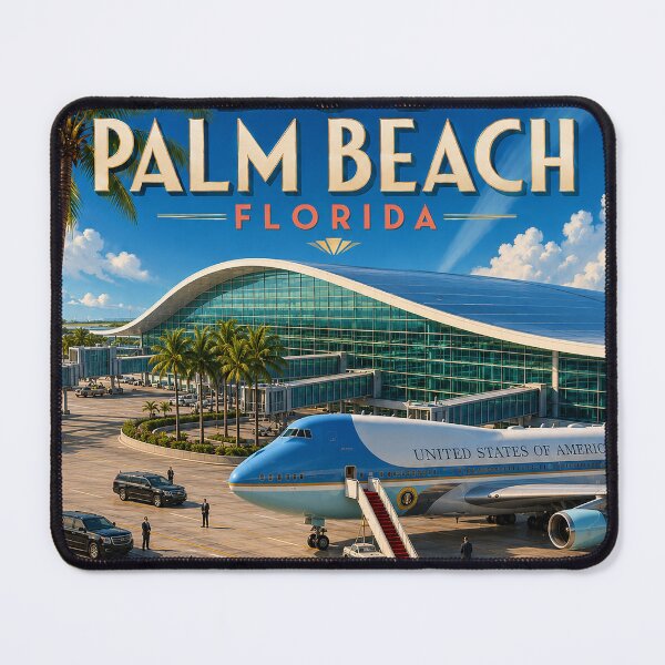 Item preview, DJT President Donald J. Trump International Airport – Palm Beach Art Deco Travel designed and sold by RetroAviation.
