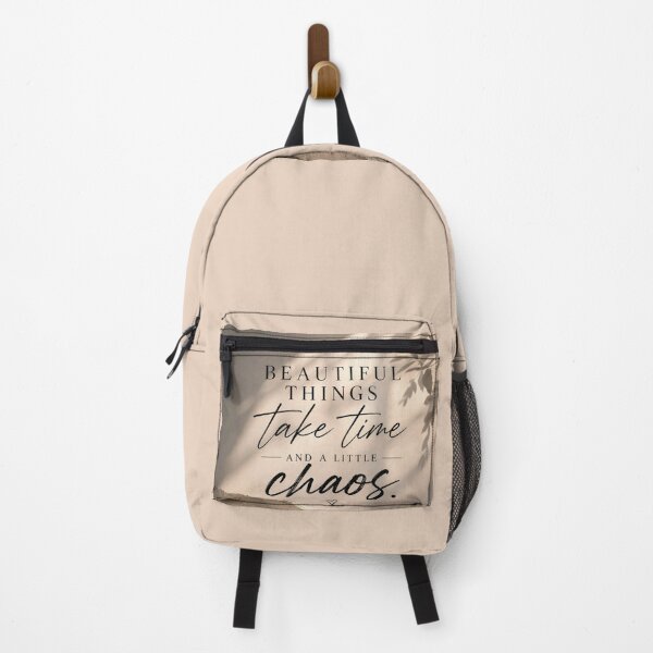 Item preview, Beautiful Things Take Time And A Little Chaos Quote Sticker designed and sold by Scro-Ciob-Shop.