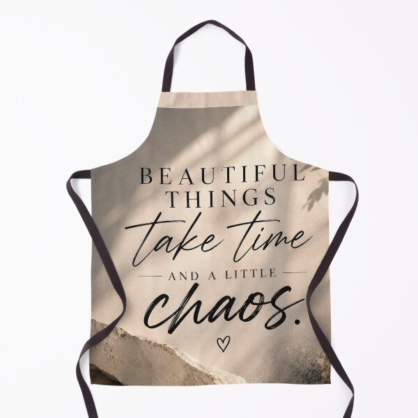 Item preview, Beautiful Things Take Time And A Little Chaos Quote Sticker designed and sold by Scro-Ciob-Shop.