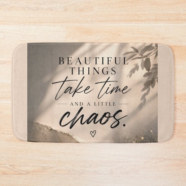 Item preview, Beautiful Things Take Time And A Little Chaos Quote Sticker designed and sold by Scro-Ciob-Shop.