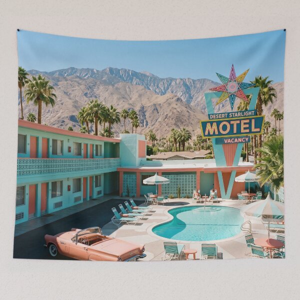 Item preview, Mid Century Motel Desert Mountains designed and sold by robertbellam.