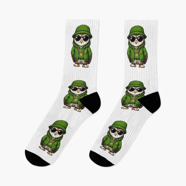 Item preview, Pixel Gangster Owl – Retro Street Owl designed and sold by Icareis-Studios.