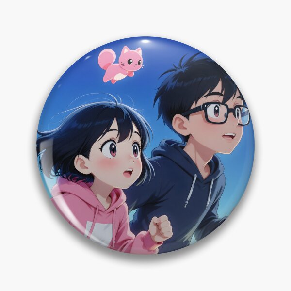 Item preview, Anime Couple Running Through the City Cute Urban Adventure designed and sold by Killington.