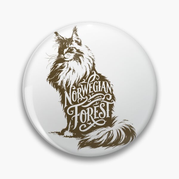 Item preview, Norwegian Forest Cat Word Art | Typography Cat Silhouette Design designed and sold by AyfuDesigns.