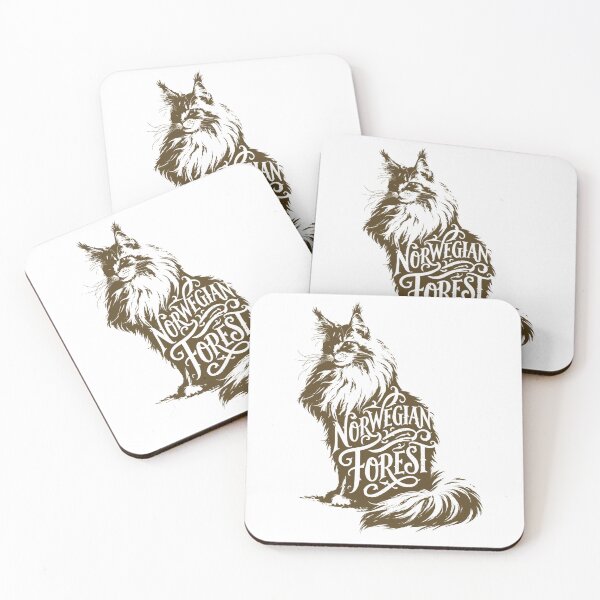 Item preview, Norwegian Forest Cat Word Art | Typography Cat Silhouette Design designed and sold by AyfuDesigns.