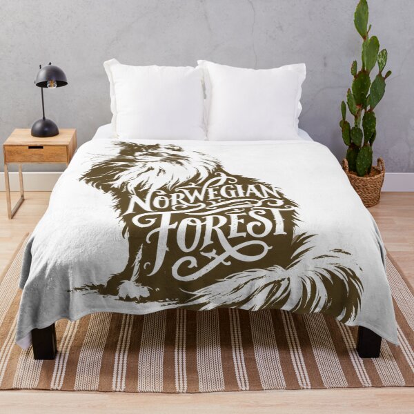 Item preview, Norwegian Forest Cat Word Art | Typography Cat Silhouette Design designed and sold by AyfuDesigns.