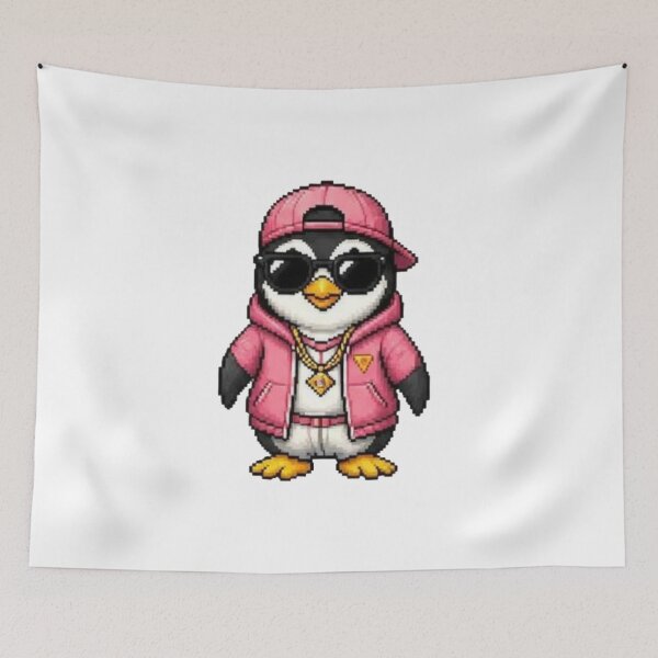 Item preview, Pixel Gangster Penguin – Retro Street Penguin designed and sold by Icareis-Studios.