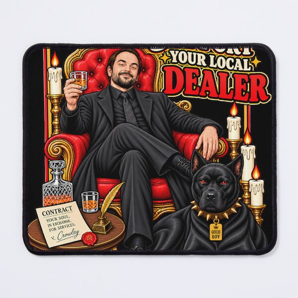 Item preview, Crowley Supernatural Support your Local Dealer SPN Lover Fandom designed and sold by SavannahCampbel.