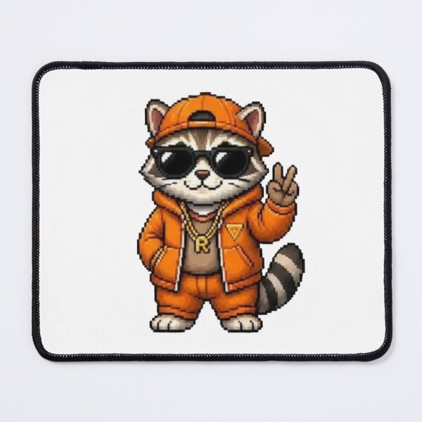 Item preview, Pixel Gangster Raccoon – Retro Street Raccoon designed and sold by Icareis-Studios.