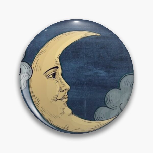 Item preview, Whimsigoth moon with face designed and sold by BrontesWhimsyStore.
