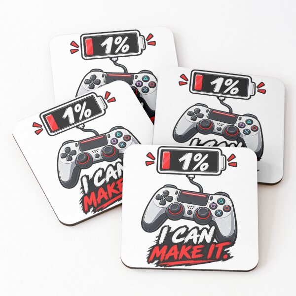 Item preview, 1% Battery I Can Make It Funny Gamer Gaming Humor designed and sold by wildflux.