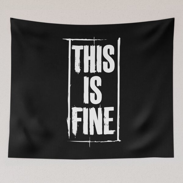 Item preview, This Is Fine Funny Dog Meme designed and sold by XYZ LAB by Jesuperman.