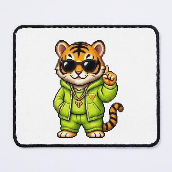 Item preview, Pixel Gangster Tiger – Retro Street Tiger designed and sold by Icareis-Studios.
