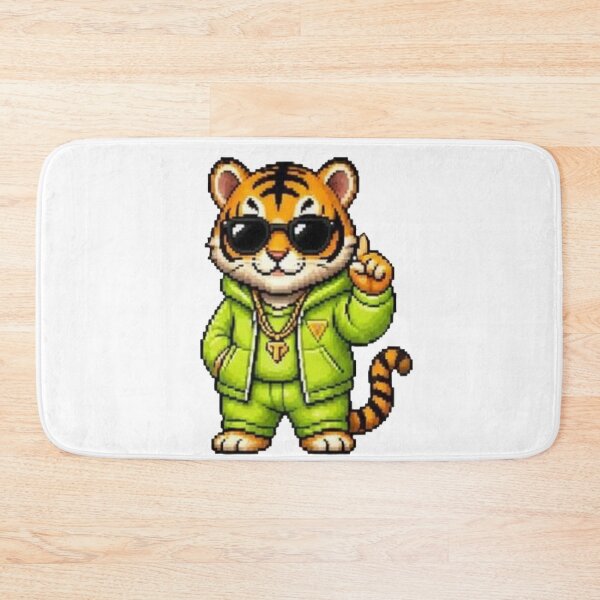 Item preview, Pixel Gangster Tiger – Retro Street Tiger designed and sold by Icareis-Studios.
