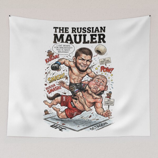 Item preview, Funny Khabib Nurmagomedov UFC Cartoon designed and sold by annaarthk.