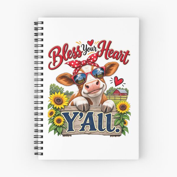 Item preview, Bless Your Heart Y'All - Funny Southern Cow with Sunglasses designed and sold by Sonofwilliam.
