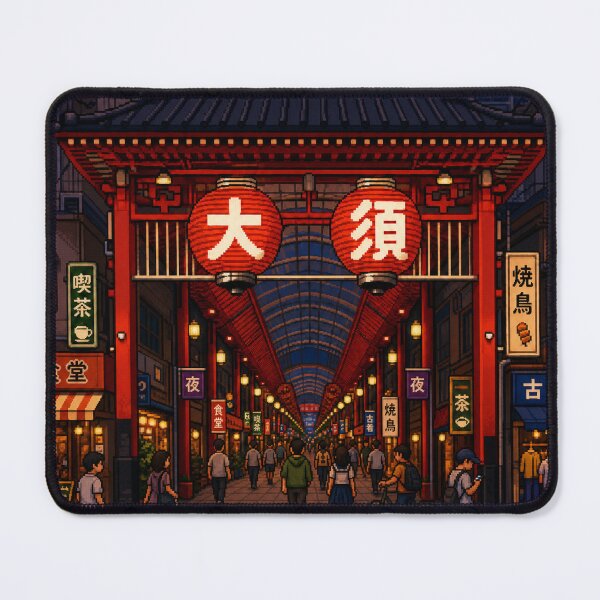 Item preview, Osu Shopping Street Night Pixel Art designed and sold by sabusabu78.