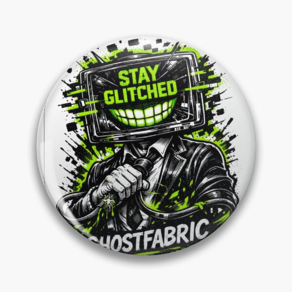 Item preview, Stay Glitched Neon TV Head designed and sold by GHOSTFABRIC.