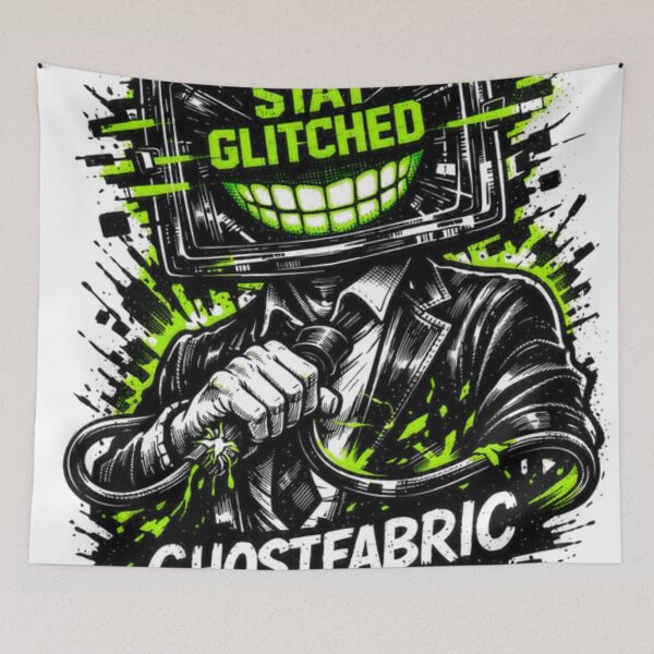 Item preview, Stay Glitched Neon TV Head designed and sold by GHOSTFABRIC.
