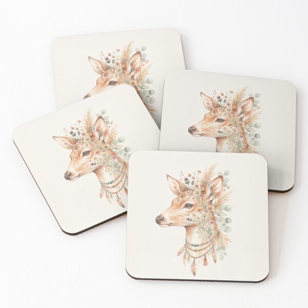 Item preview, Enchanted Deer Botanical Watercolor Storybook Art designed and sold by TheMinimalFrame.