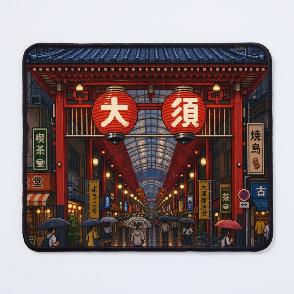 Item preview, Rainy Osu Shopping Street Pixel Art designed and sold by sabusabu78.