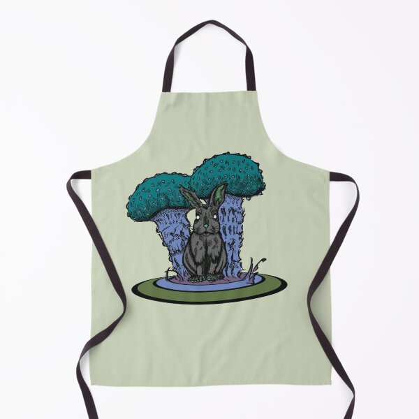 Item preview, Forest Rabbit – Dark Cottagecore Mushroom Art designed and sold by Half Mess.