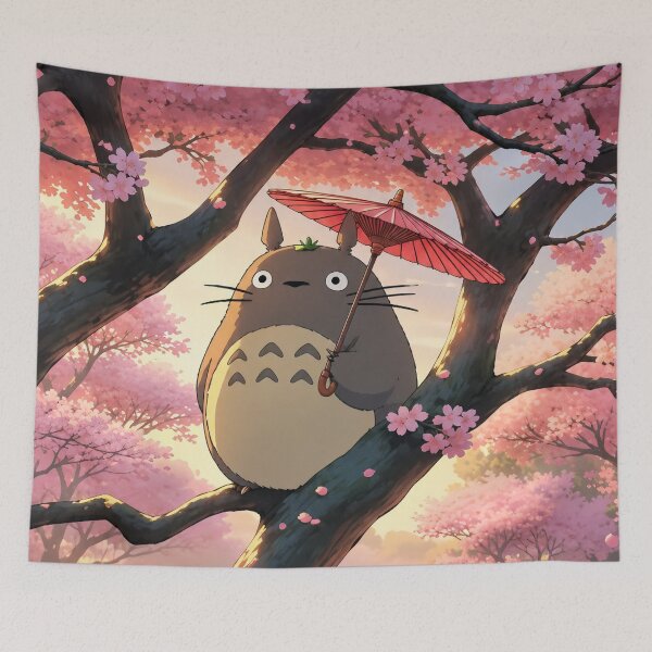 Item preview, Totoro Holding Red Umbrella designed and sold by GITTERLU.