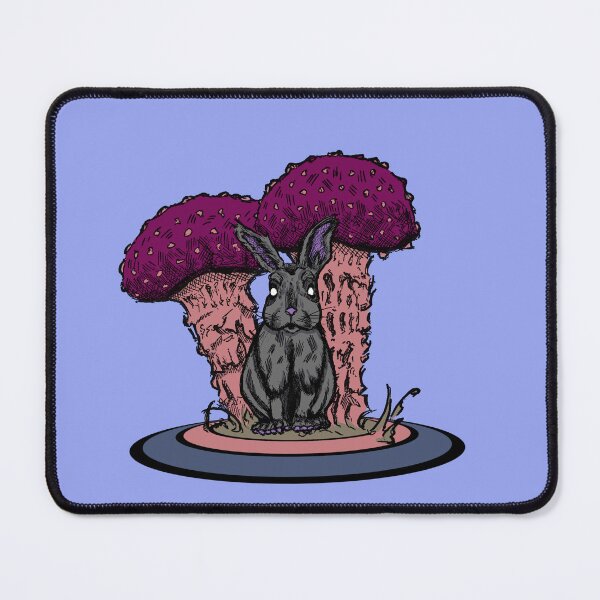 Item preview, Forest Rabbit – Dark Cottagecore Mushroom Art designed and sold by Half Mess.