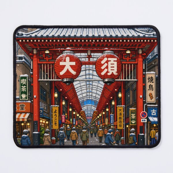 Item preview, Snowy Osu Shopping Street Pixel Art designed and sold by sabusabu78.