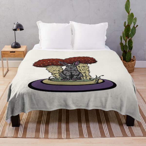 Item preview, Forest Rabbit – Dark Cottagecore Mushroom Art designed and sold by Half Mess.