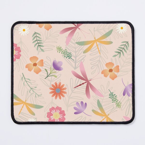 Item preview, Dragonfly Dance Floral Seamless Pattern | Dragonfly & Wildflower Fabric Design | Whimsical Botanical Digital Paper designed and sold by mistywoodstudio.