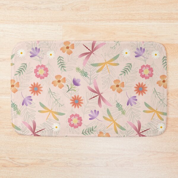 Item preview, Dragonfly Dance Floral Seamless Pattern | Dragonfly & Wildflower Fabric Design | Whimsical Botanical Digital Paper designed and sold by mistywoodstudio.