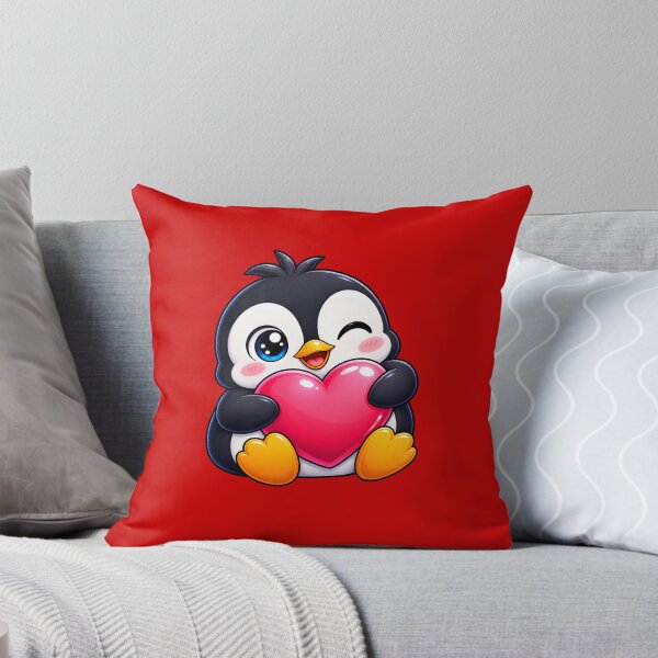 Item preview, Cute Penguin Hugging a Heart | Love & Friendship Sticker designed and sold by Ricomin.